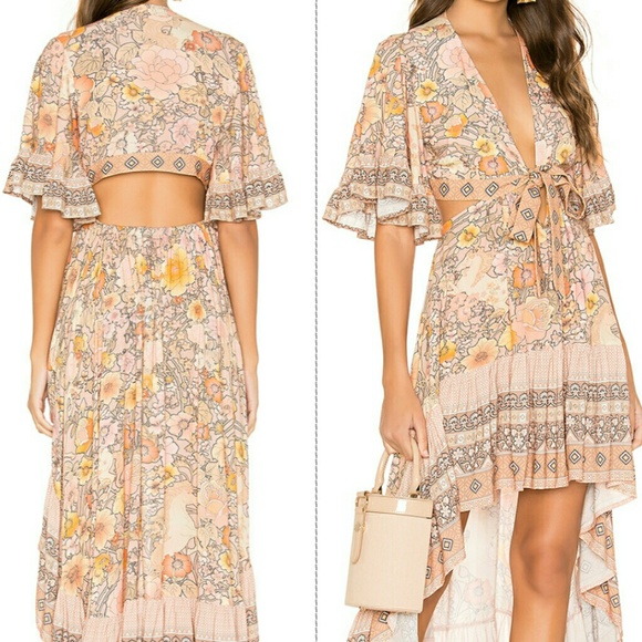 New spell revolve amethyst bambi maxi blush gown L - Picture 2 of 8